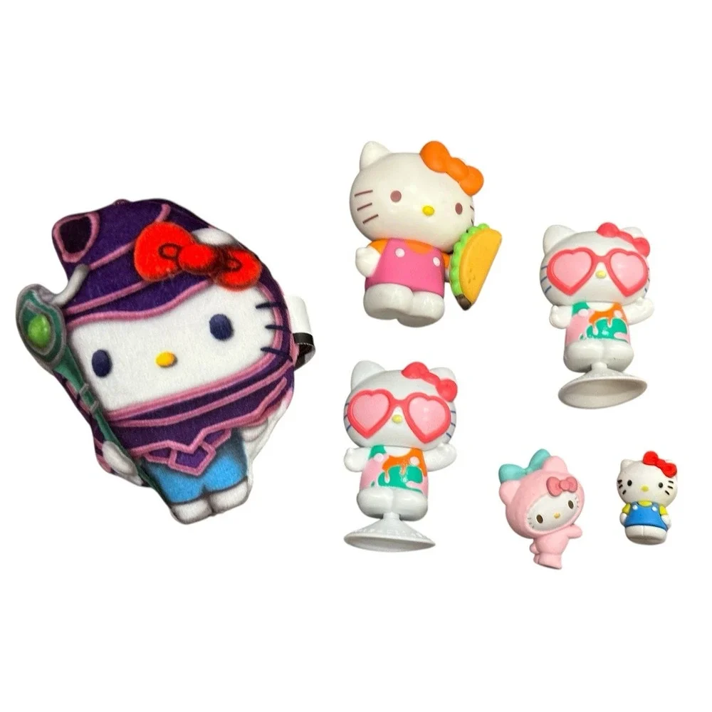 Hello‎ Kitty 50th Anniversary Vinyl Figure Notebook Bag Clips Lot